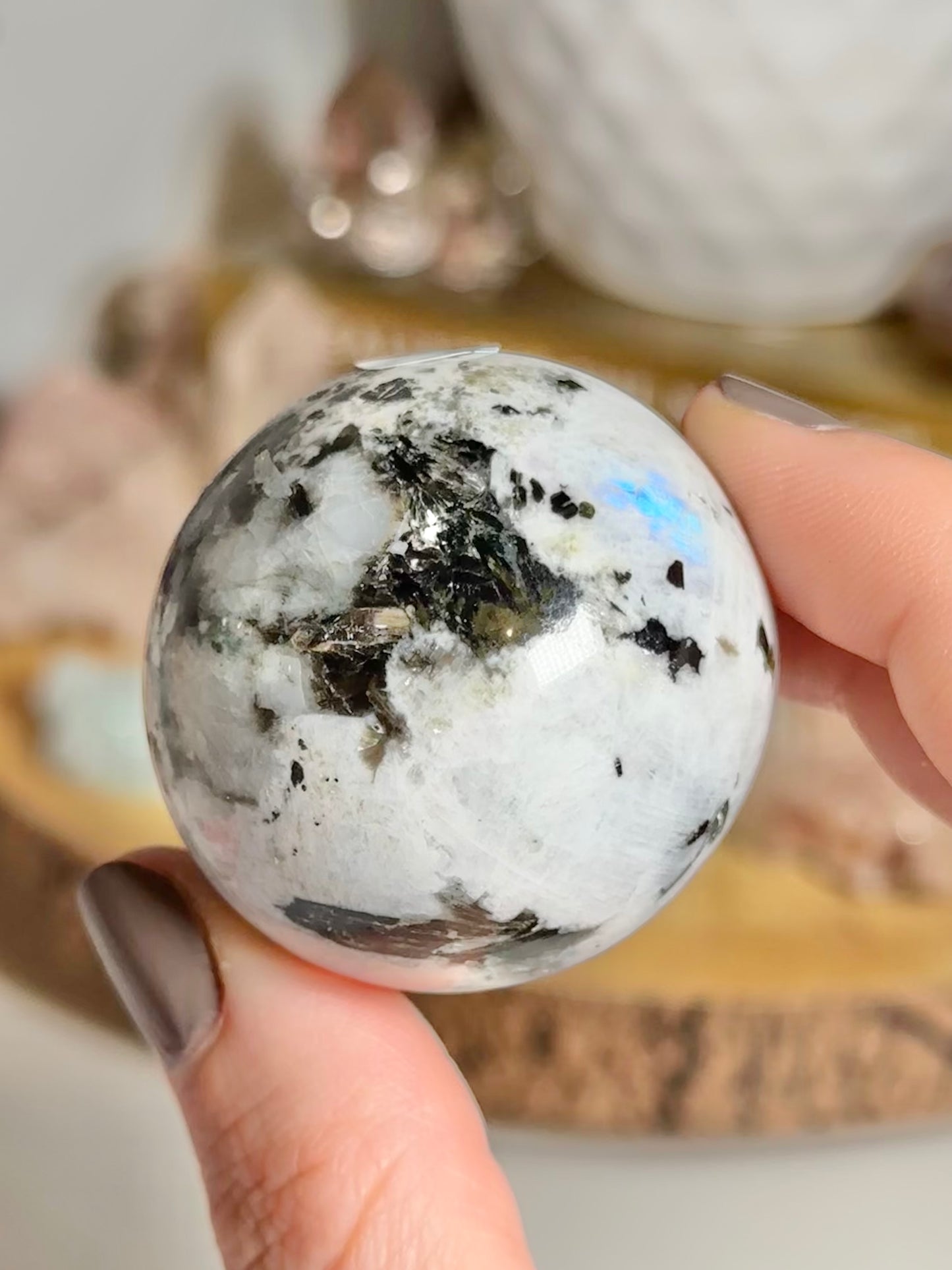 Rainbow Moonstone Sphere - B