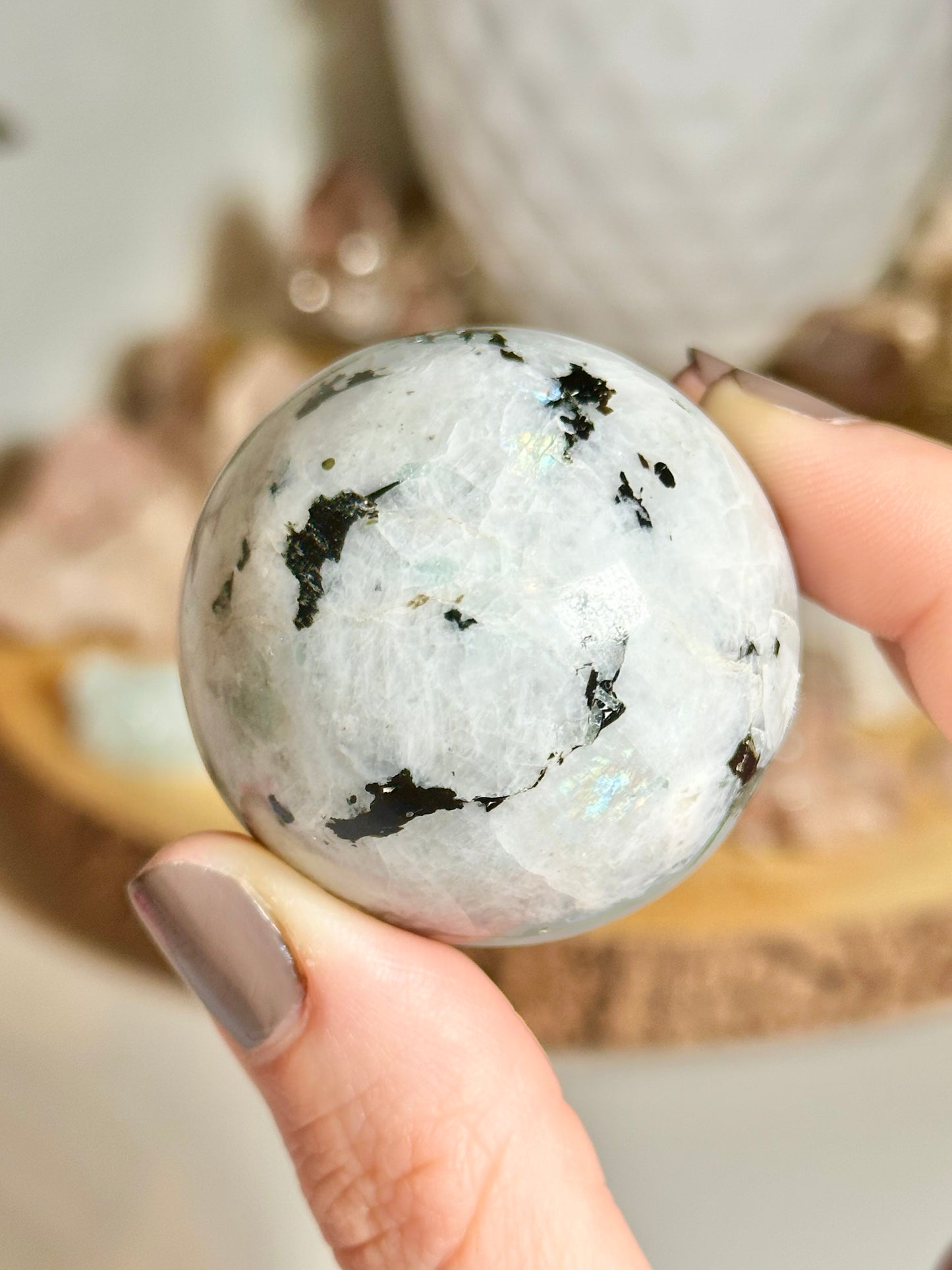 Rainbow Moonstone Sphere - C